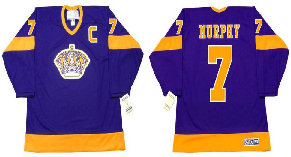 2019 Men Los Angeles Kings #7 Murphy Purple CCM NHL jerseys